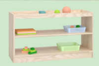 ZTX-TY015 Two-Layer Cabinet – Imported Rubberwood & Solid Wood Kids Storage, 800×300×500mm