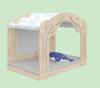 ZTX-TY024 Forest Privacy Play House – Rubberwood Kids Activity Hut, 1150×700×880mm