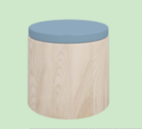 ZTX-DZ50 Kids Reading Stool – Rubberwood Classroom Seating, 250×250×320mm