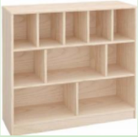 ZTX-0111 Solid Wood 3-Tier Storage Cabinet – Rubberwood Kids Organizer, 900×300×800mm