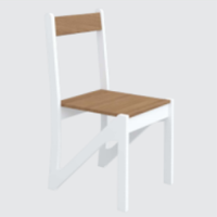 ZTX-AA030-D Teacher Chair – Rubberwood Classroom Chair with Water-Based & Color Paint, 450×450×860mm