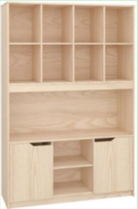 ZTX-DZ047 Kids Delivery Cabinet – Rubberwood Classroom Storage, 1200×400×1600mm