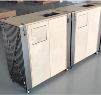 Custom Stainless Steel Retail Trash Bin with Marine Board Panels