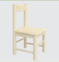 ZTXAA030-B Teacher Chair – Rubberwood Classroom Chair with Water-Based Paint, 350×370×730mm