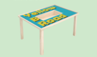 ZTXDZ58-A LEGO Building Table (No Water Stand) – Rubberwood Kids Activity Table, 1060×805×560mm