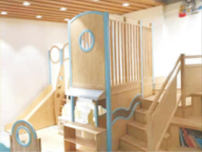 Modular Fun Play House with Indoor Slide & Activity Corners – Rubberwood Multi-Function Children Play Unit