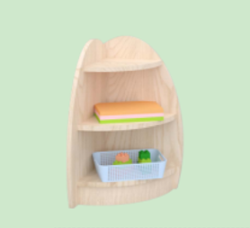 ZTX-TY010 Corner Cabinet – Imported Rubberwood & Solid Wood Kids Storage, 300x300x500mm