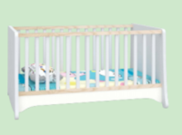 ZTX-TY027 Infant Crib A – Rubberwood Baby Care Bed with Water-Based & Color Paint, 1150×650×700mm