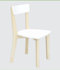 ZTXAA030-A Teacher Chair – Rubberwood Classroom Chair with Water-Based & Color Paint, 450×450×830mm