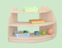 Imported Rubberwood & Solid Wood Combination Cabinet – Durable Kids Storage Organizer