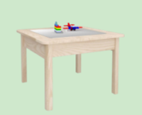 ZIX-DZ61 Science Lab Table – Rubberwood Kids Activity Desk, 800×800×480–560mm
