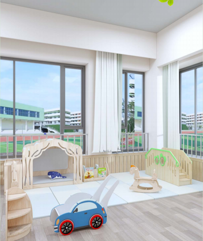 ZTX-TY023 Forest House Reading Corner – Rubberwood Kids Reading Area, 1050×670×1200mm