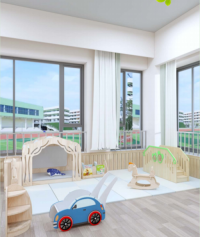 ZTX-TY023 Forest House Reading Corner – Rubberwood Kids Reading Area, 1050×670×1200mm